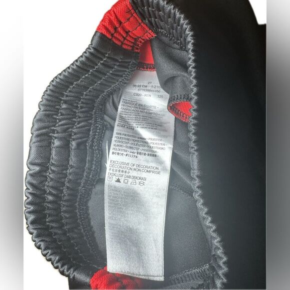 Toddler Nike Athletic Pants, Size 2t, Open Hem Side Zippers, Black and‎ Red - Picture 3 of 5